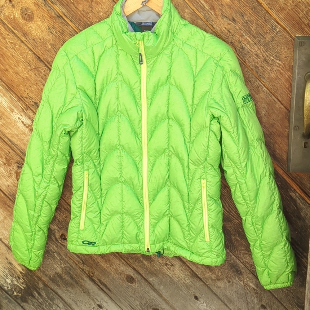 Outdoor Research Coat Green Down Jacket Medium